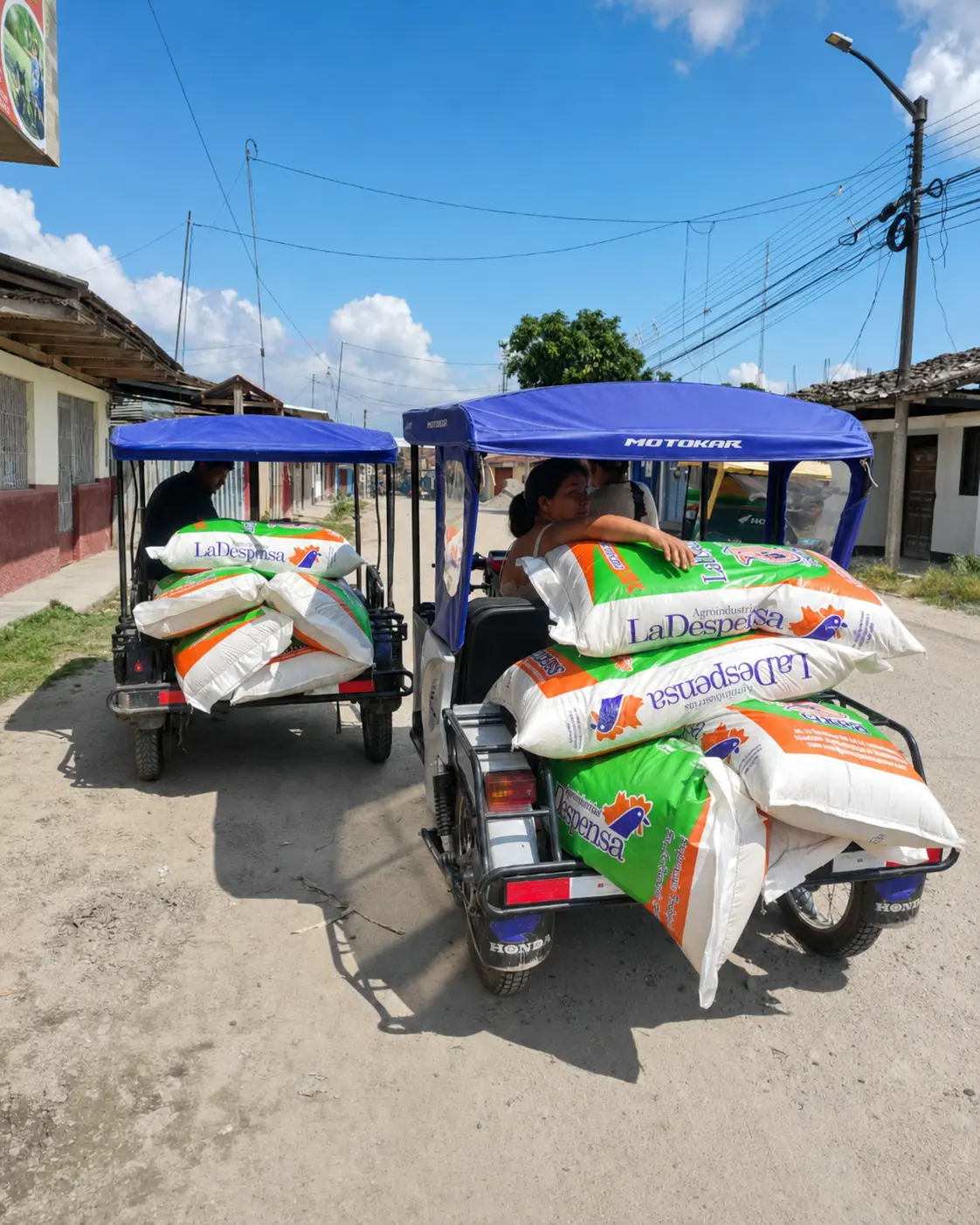 Entrega de pedidos en mototaxi